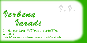 verbena varadi business card